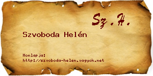 Szvoboda Helén névjegykártya